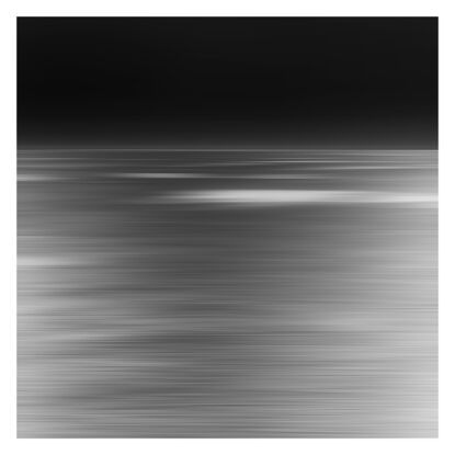 black and white seascape in abstract form