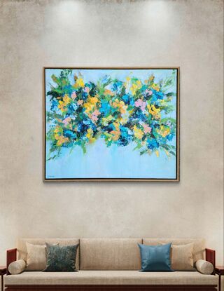 Abstract floral painting.
