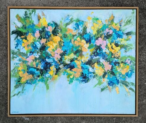 Abstract floral painting.
