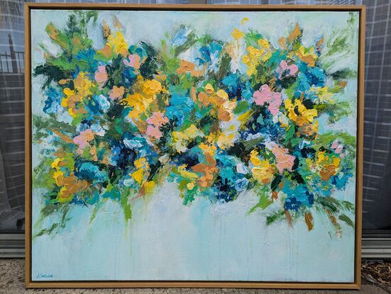 Abstract floral painting.
