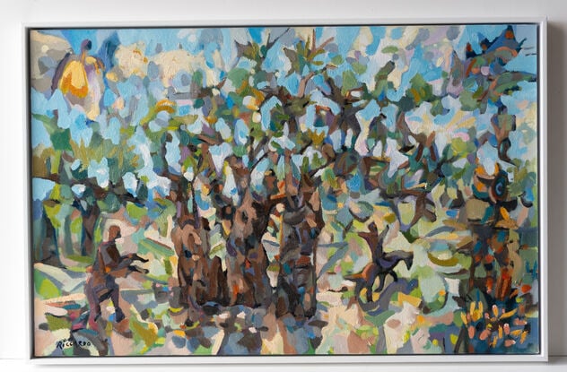 Figurative Australian landscape with figures 