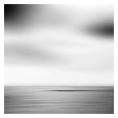 black and white seascape in abstract form