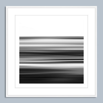 black and white seascape in abstract form