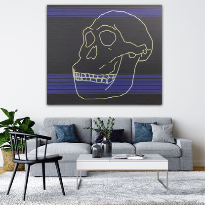 Australopithecus computer skull portrait