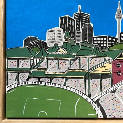  Sydneg cityscape, featuring SCG, Y, skyline  and gardens. Full of details and nostalgic Sydney moments. 