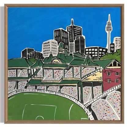  Sydneg cityscape, featuring SCG, Y, skyline  and gardens. Full of details and nostalgic Sydney moments. 