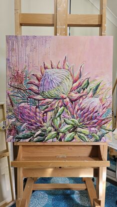 King Protea blooming with pride 