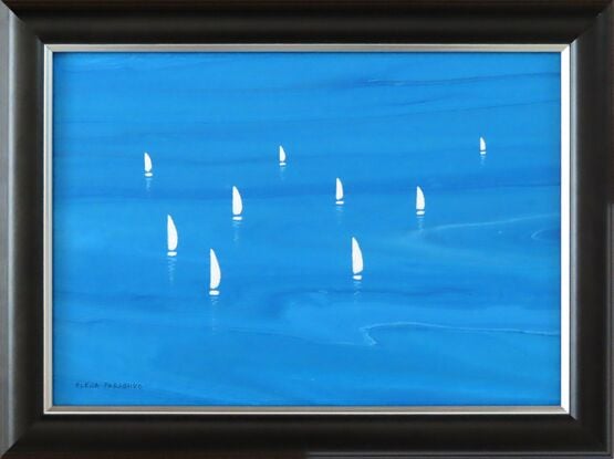 white sailing boats on blue sea