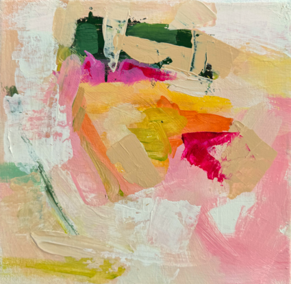 pink and pale yellow abstract