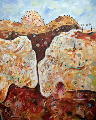 Abstract Australian desert landscape