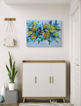 Abstract floral painting.
