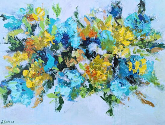 Abstract floral painting.
