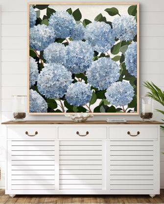 Abstract blue hydrangeas 