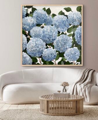 Abstract blue hydrangeas 