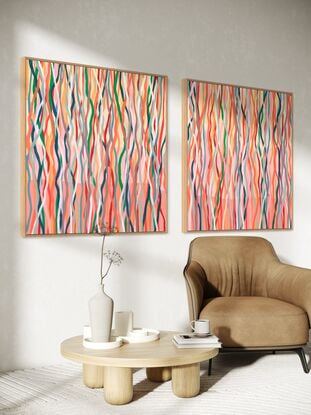 Neon Pink and Orange Abstract Limited Edition Print