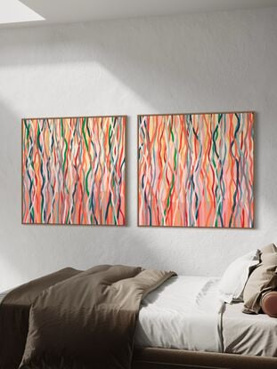 Neon Pink and Orange Abstract Limited Edition Print