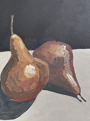 Brown pears. Moody tones.