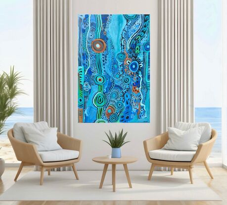 Aboriginal culture Aboriginal art inspired by my connections to Country of Wiradyuri     #culture #aboriginalart #water #raindrops #billabong