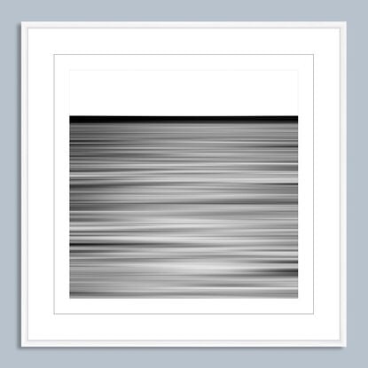 black and white seascape in abstract form