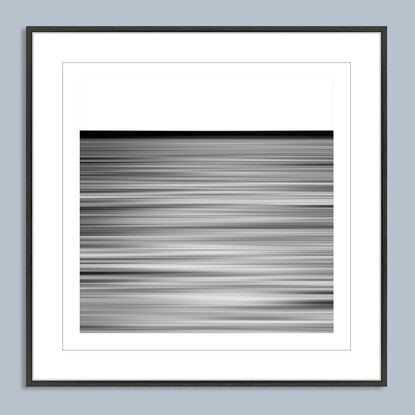 black and white seascape in abstract form