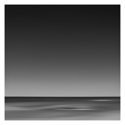 black and white seascape in abstract form