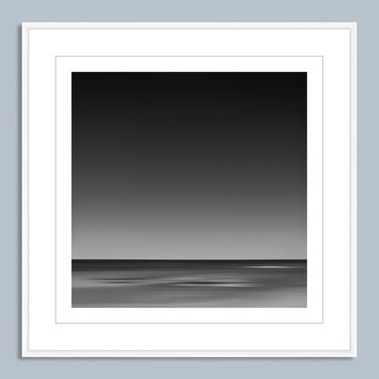 black and white seascape in abstract form