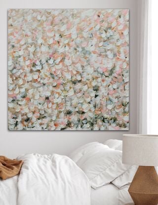 falling flowers abstract floral art