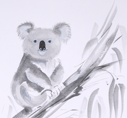 A koala on a tree