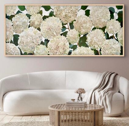 White hydrangeas 