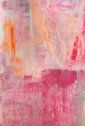 Neon pink orange abstract