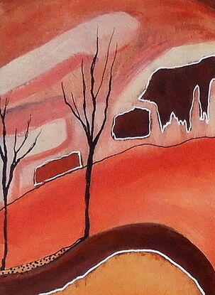 Abstract landscape inspired by the Red Centre