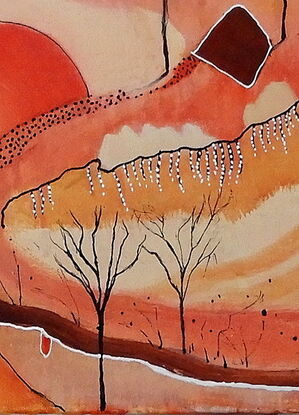 Abstract landscape inspired by the Red Centre