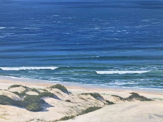 The view from Sugarloaf Point over Lighthouse Beach, Seal Rocks, NSW.