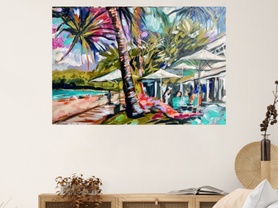 Beach coast ocean  beach  beach house island palm tree pandanus  bistro c Noosa Heads laguna bay 