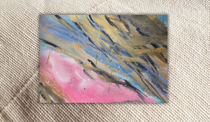 Professional abstract painting on French made watercolour paper, arches 300gsm pure cotton & acid free. Inspired by natural geographic features similar to political boundaries.s