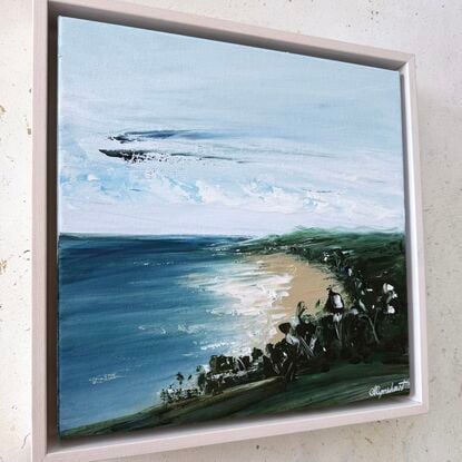 View of the ocean and beach and headlands from a lookout