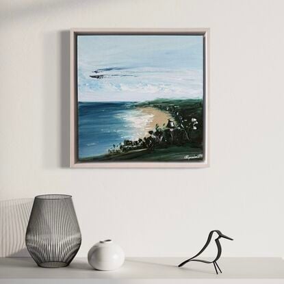 View of the ocean and beach and headlands from a lookout