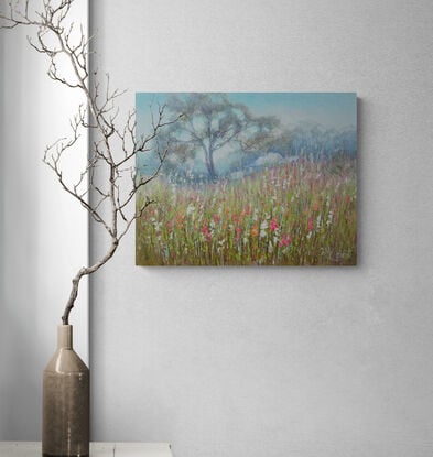 Western Australian wildflowers landscape oil painting.