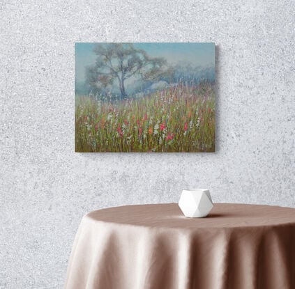 Western Australian wildflowers landscape oil painting.