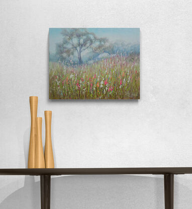 Western Australian wildflowers landscape oil painting.