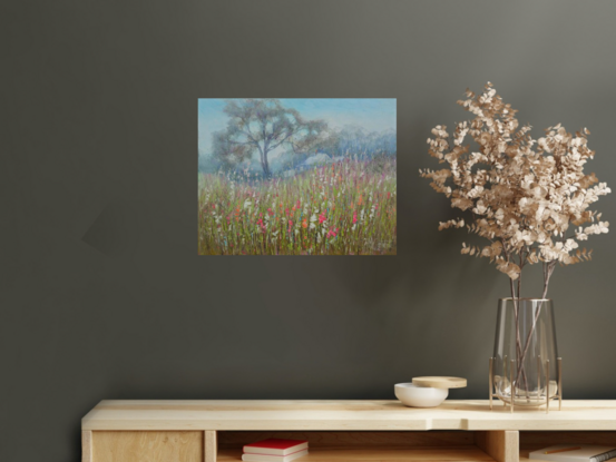 Western Australian wildflowers landscape oil painting.