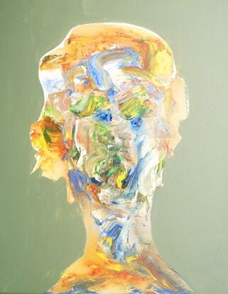 impasto portrait  painting 