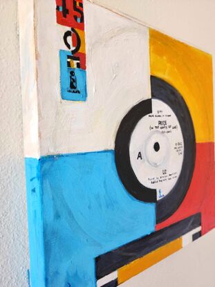 A U2 vinyl record painting