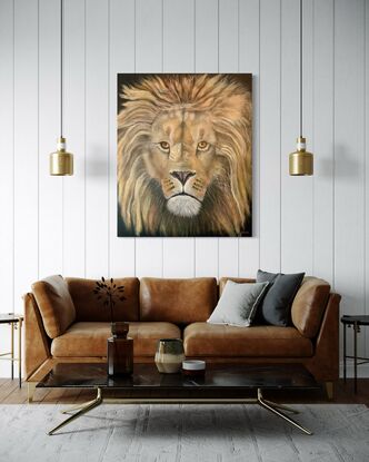 Portrait of the King of the jungle 