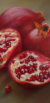 Pomegranate with seeds