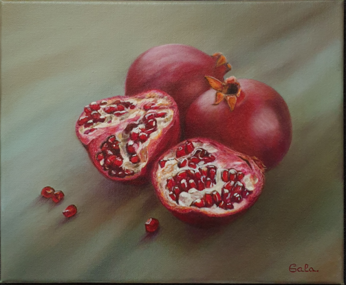 Pomegranate with seeds