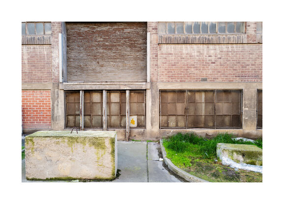 A detail from the Woolsheds at Port Adelaide whuch reminded me of a Mondrian painting