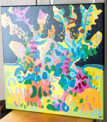 wildflowers abstract painting