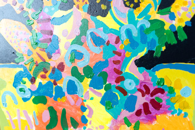 wildflowers abstract painting