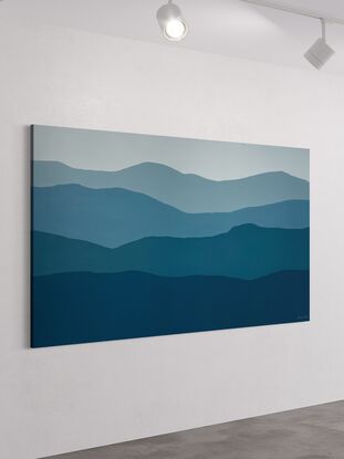 'Gradual Elevation' is an impression of colour and light moving over the land and sea. I love my paintings to be ambiguous, insinuating rather than dictating what the viewer can see. It always makes me feel calm to paint, it is a very meditative process.

Canvas Size 200 x 85cm x 3.5cm 